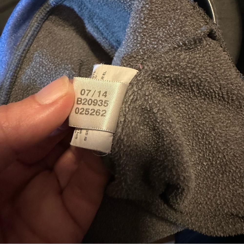 Reebok Heather Blue Charcoal Grey Hoodie Pullover Jacket (Kid's Medium) - Picture 9 of 9